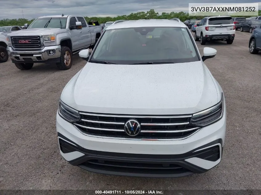 2022 Volkswagen Tiguan Se VIN: 3VV3B7AXXNM081252 Lot: 40491711