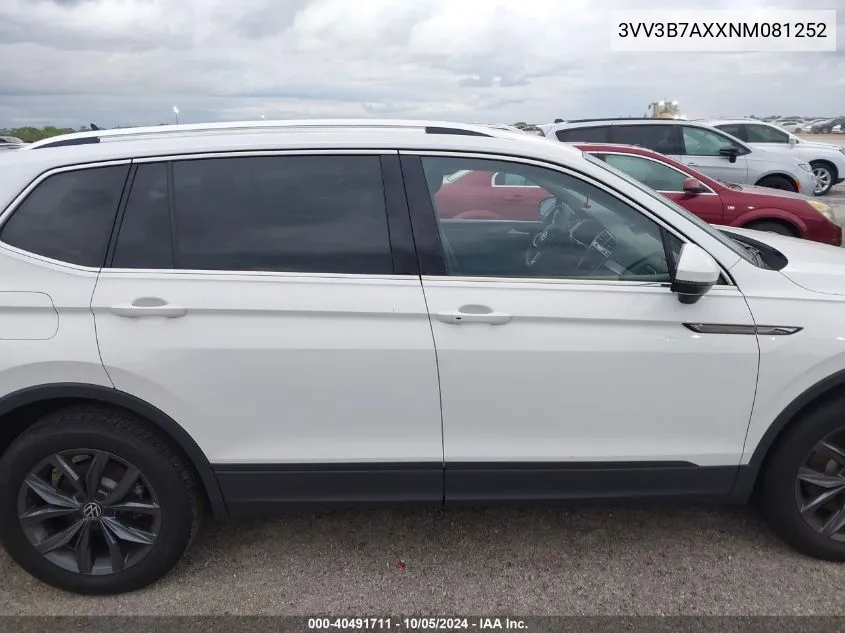 2022 Volkswagen Tiguan Se VIN: 3VV3B7AXXNM081252 Lot: 40491711