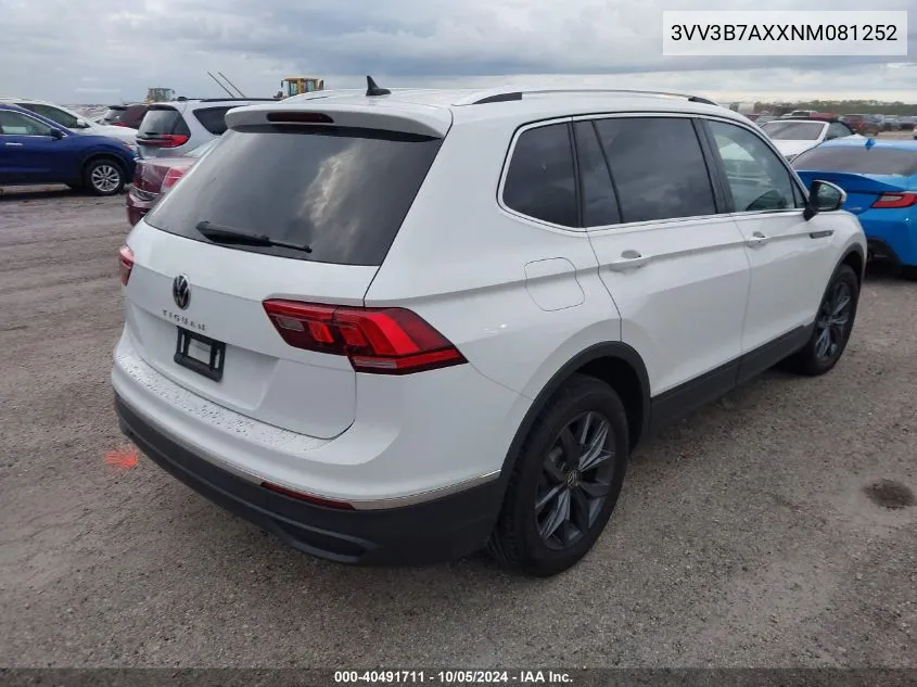 2022 Volkswagen Tiguan Se VIN: 3VV3B7AXXNM081252 Lot: 40491711