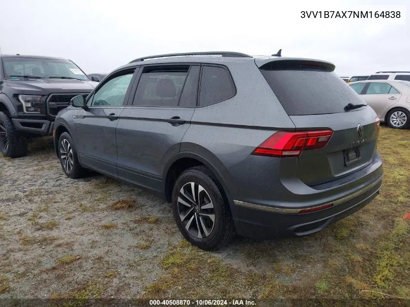 2022 Volkswagen Tiguan 2.0T S VIN: 3VV1B7AX7NM164838 Lot: 40508870