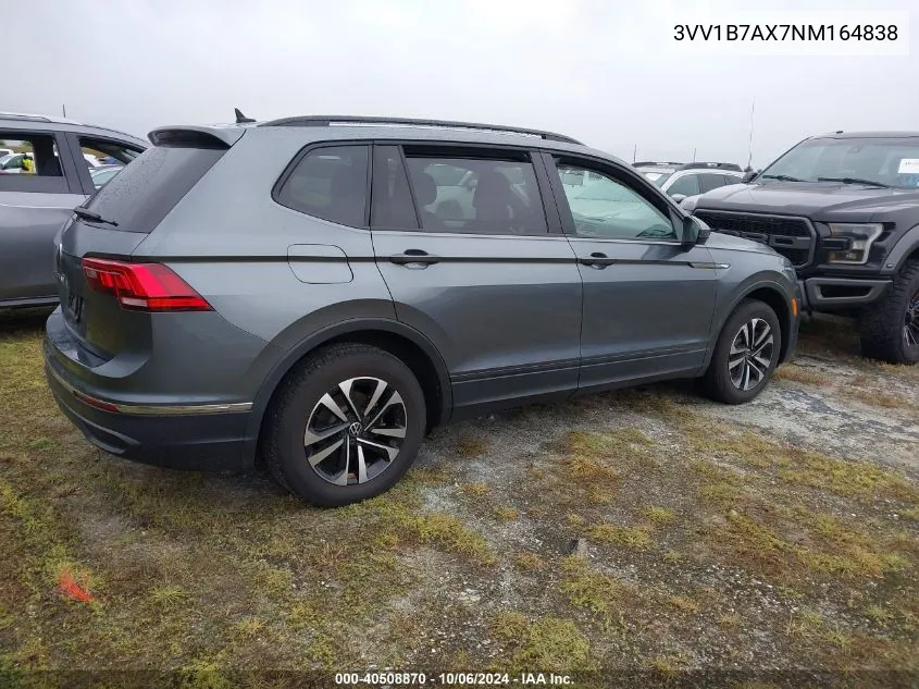 2022 Volkswagen Tiguan 2.0T S VIN: 3VV1B7AX7NM164838 Lot: 40508870