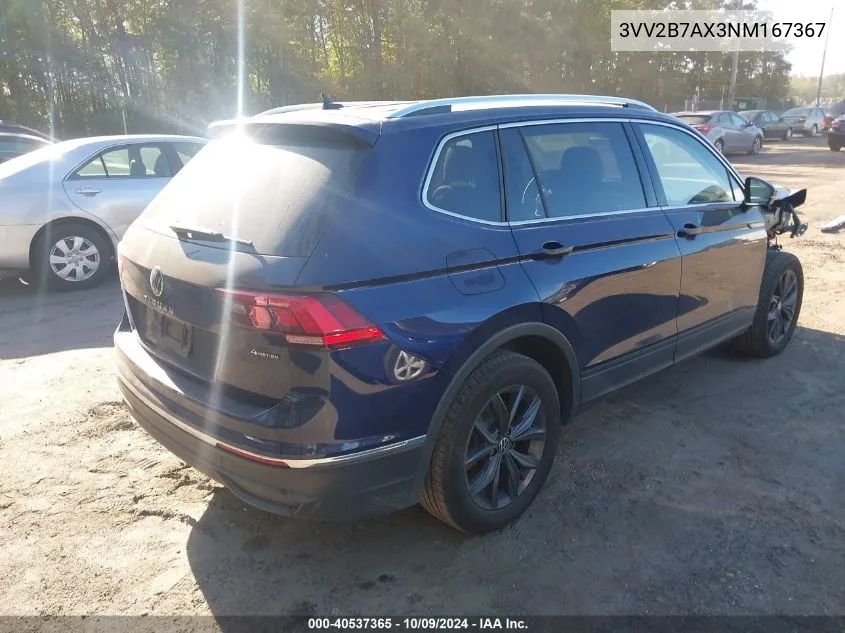 2022 Volkswagen Tiguan 2.0T Se VIN: 3VV2B7AX3NM167367 Lot: 40537365