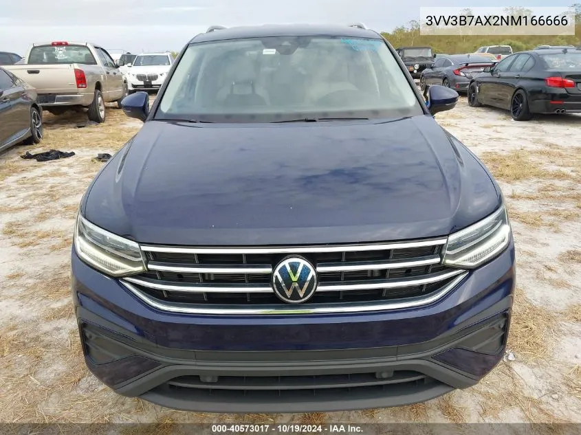 2022 Volkswagen Tiguan 2.0T Se VIN: 3VV3B7AX2NM166666 Lot: 40573017