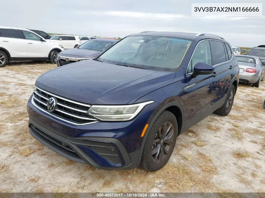 2022 Volkswagen Tiguan 2.0T Se VIN: 3VV3B7AX2NM166666 Lot: 40573017