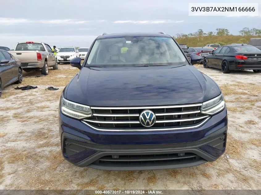 2022 Volkswagen Tiguan 2.0T Se VIN: 3VV3B7AX2NM166666 Lot: 40573017