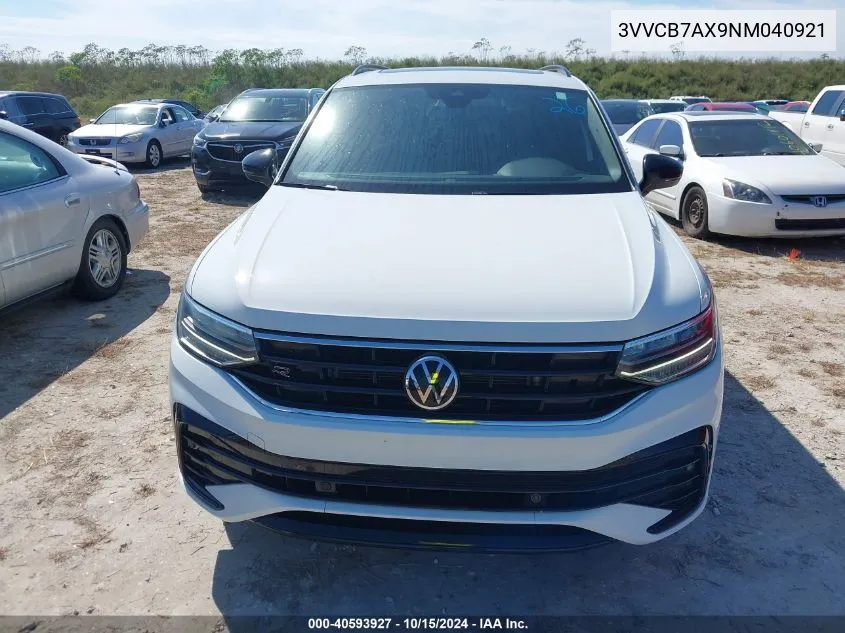 2022 Volkswagen Tiguan 2.0T Se R-Line Black VIN: 3VVCB7AX9NM040921 Lot: 40593927