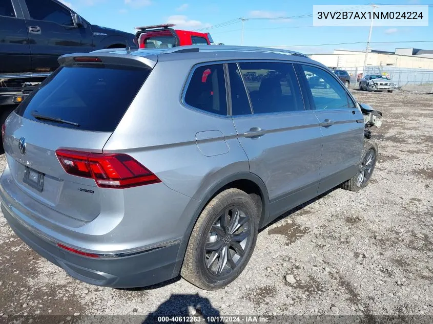 2022 Volkswagen Tiguan 2.0T Se VIN: 3VV2B7AX1NM024224 Lot: 40612263