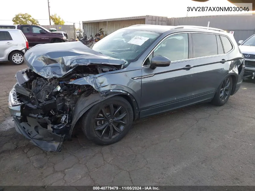 2022 Volkswagen Tiguan 2.0T Se VIN: 3VV2B7AX0NM030046 Lot: 40779479