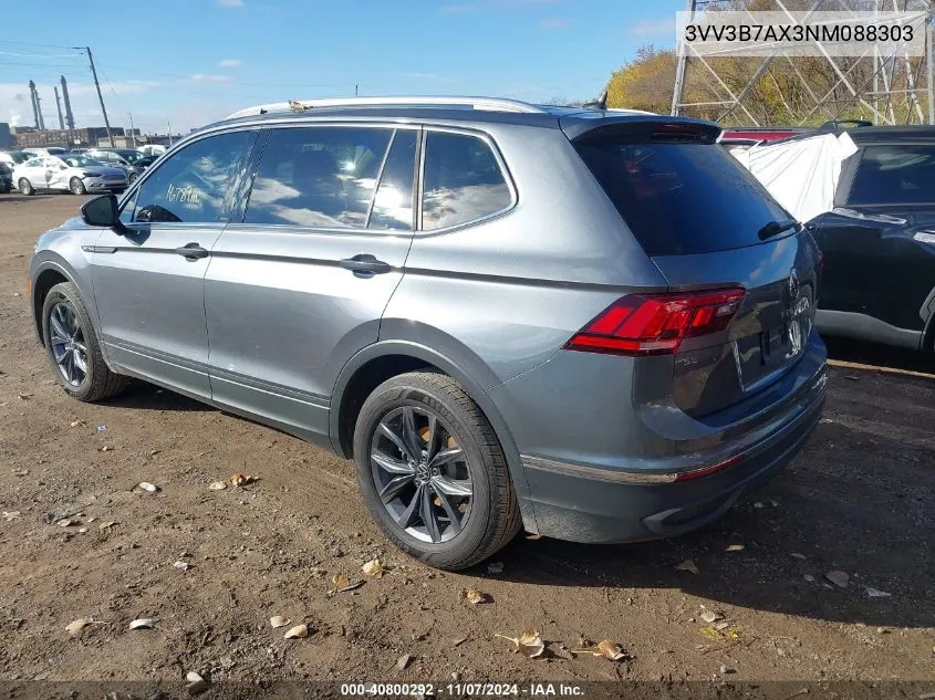 2022 Volkswagen Tiguan 2.0T Se VIN: 3VV3B7AX3NM088303 Lot: 40800292