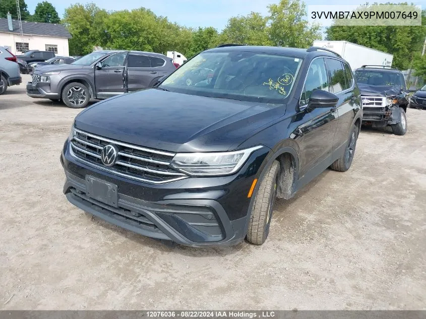 2023 Volkswagen Tiguan VIN: 3VVMB7AX9PM007649 Lot: 12076036