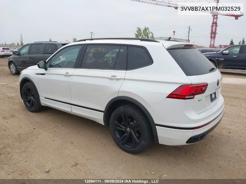 2023 Volkswagen Tiguan Se R-Line Black VIN: 3VV8B7AX1PM032529 Lot: 12094111