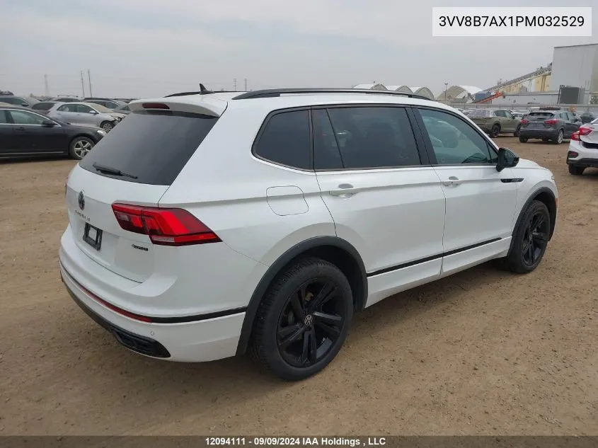 2023 Volkswagen Tiguan Se R-Line Black VIN: 3VV8B7AX1PM032529 Lot: 12094111