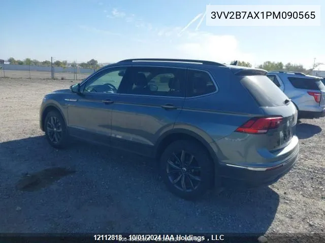 2023 Volkswagen Tiguan VIN: 3VV2B7AX1PM090565 Lot: 12112818