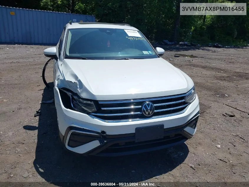 2023 Volkswagen Tiguan 2.0T Se VIN: 3VVMB7AX8PM016455 Lot: 39536804