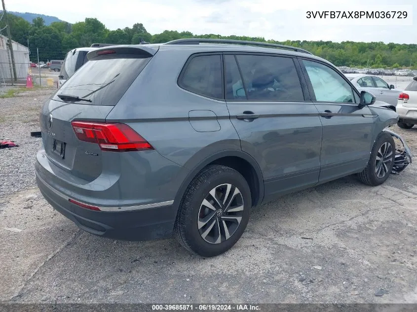 2023 Volkswagen Tiguan 2.0T S VIN: 3VVFB7AX8PM036729 Lot: 39685871