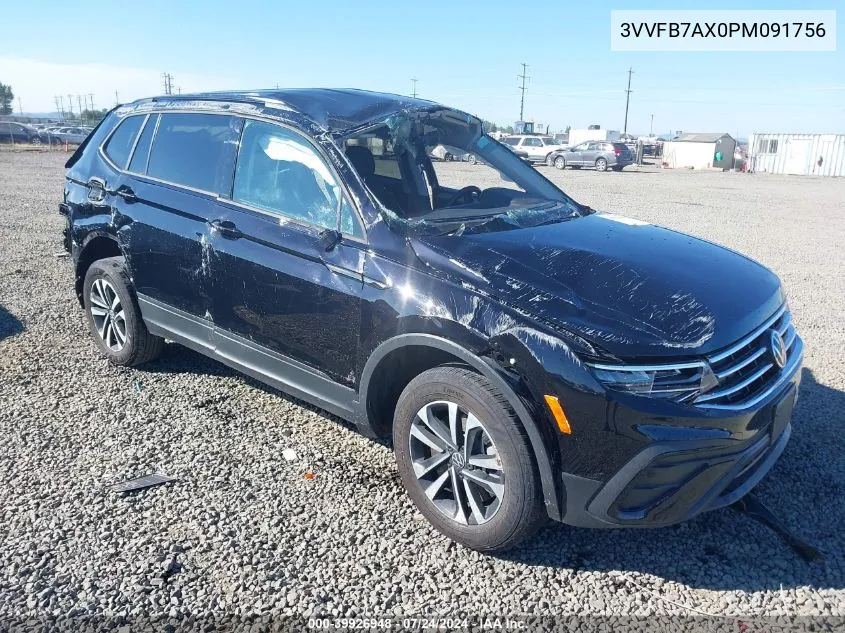 2023 Volkswagen Tiguan 2.0T S VIN: 3VVFB7AX0PM091756 Lot: 39926948