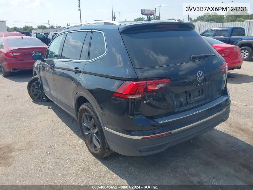 2023 Volkswagen Tiguan 2.0T Se VIN: 3VV3B7AX6PM124231 Lot: 40045652