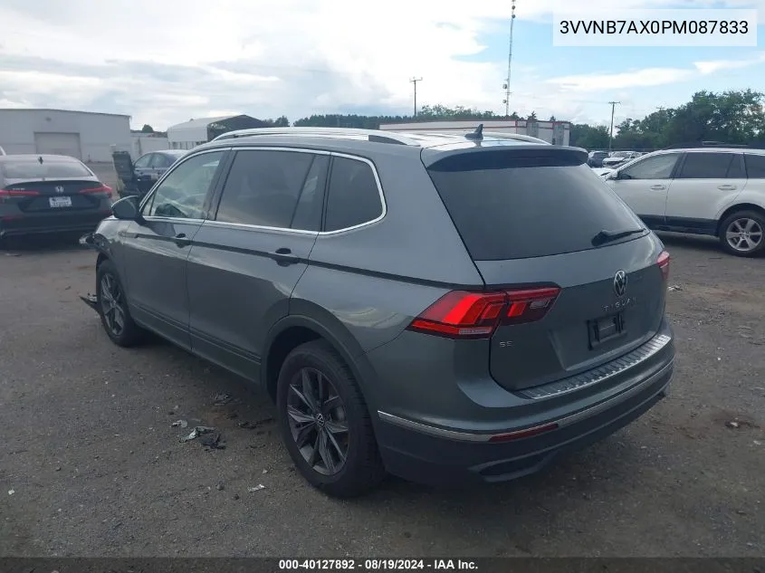 2023 Volkswagen Tiguan 2.0T Se VIN: 3VVNB7AX0PM087833 Lot: 40127892