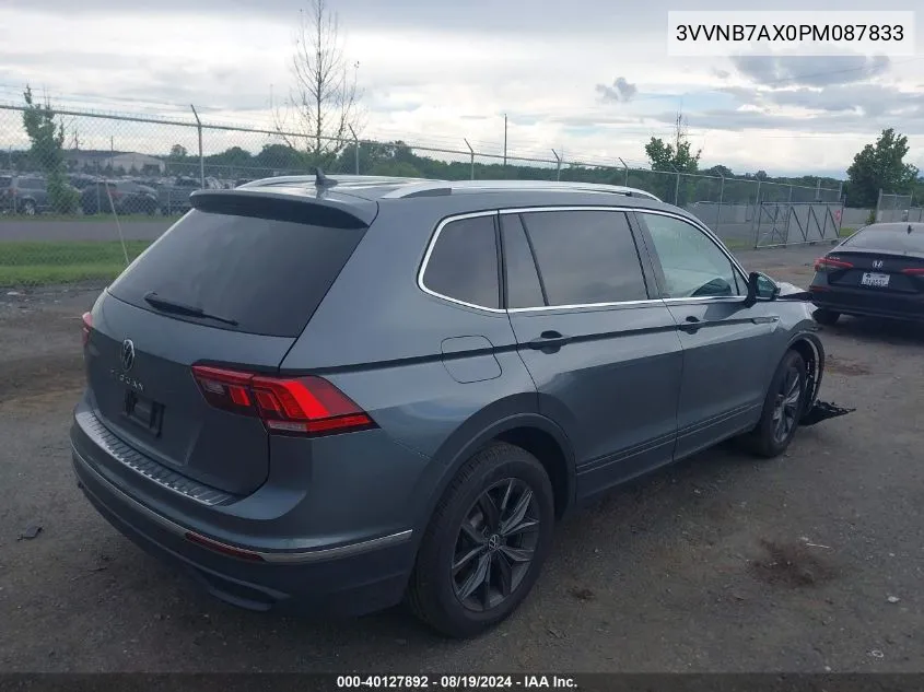 2023 Volkswagen Tiguan 2.0T Se VIN: 3VVNB7AX0PM087833 Lot: 40127892