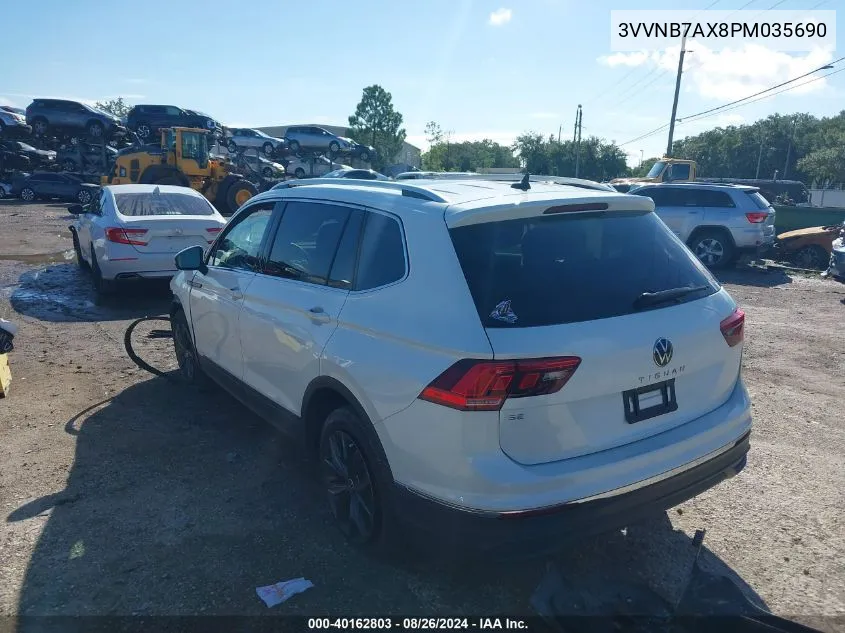 2023 Volkswagen Tiguan 2.0T Se VIN: 3VVNB7AX8PM035690 Lot: 40162803