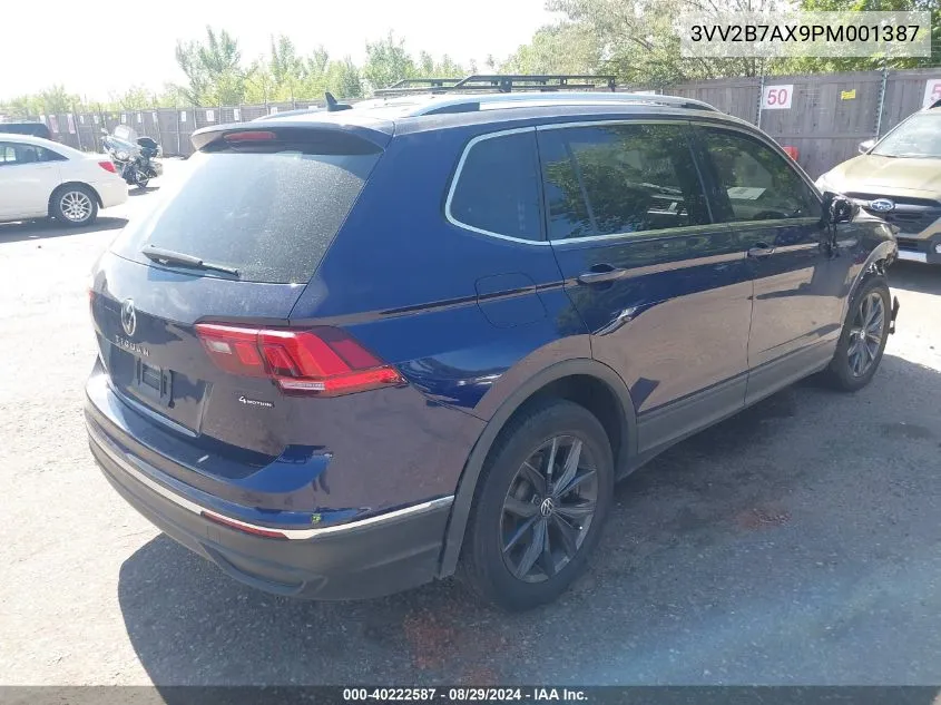 2023 Volkswagen Tiguan 2.0T Se VIN: 3VV2B7AX9PM001387 Lot: 40222587