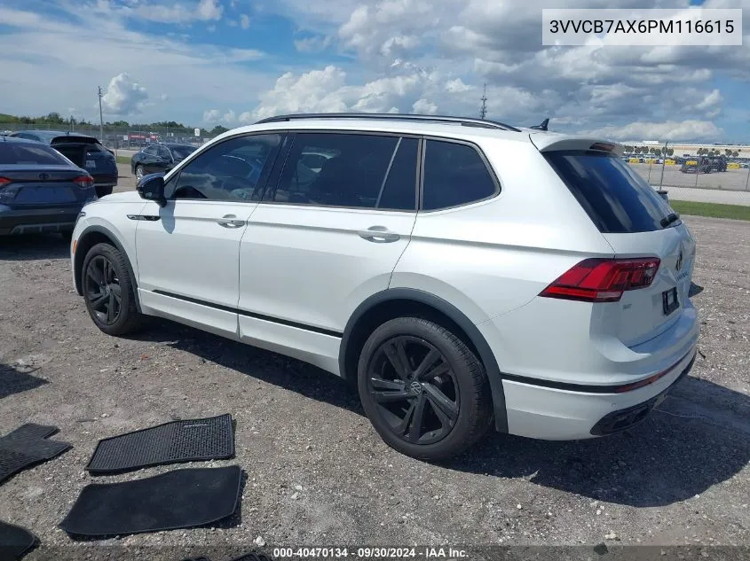 2023 Volkswagen Tiguan 2.0T Se R-Line Black VIN: 3VVCB7AX6PM116615 Lot: 40470134