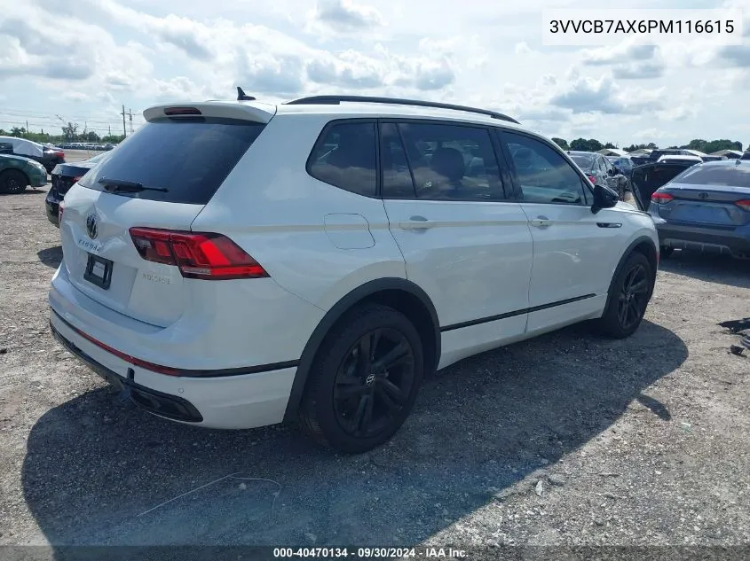 3VVCB7AX6PM116615 2023 Volkswagen Tiguan 2.0T Se R-Line Black