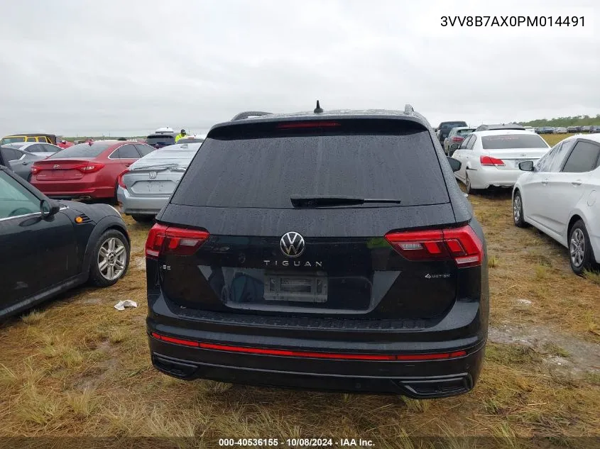 2023 Volkswagen Tiguan Se R-Line Black VIN: 3VV8B7AX0PM014491 Lot: 40536155