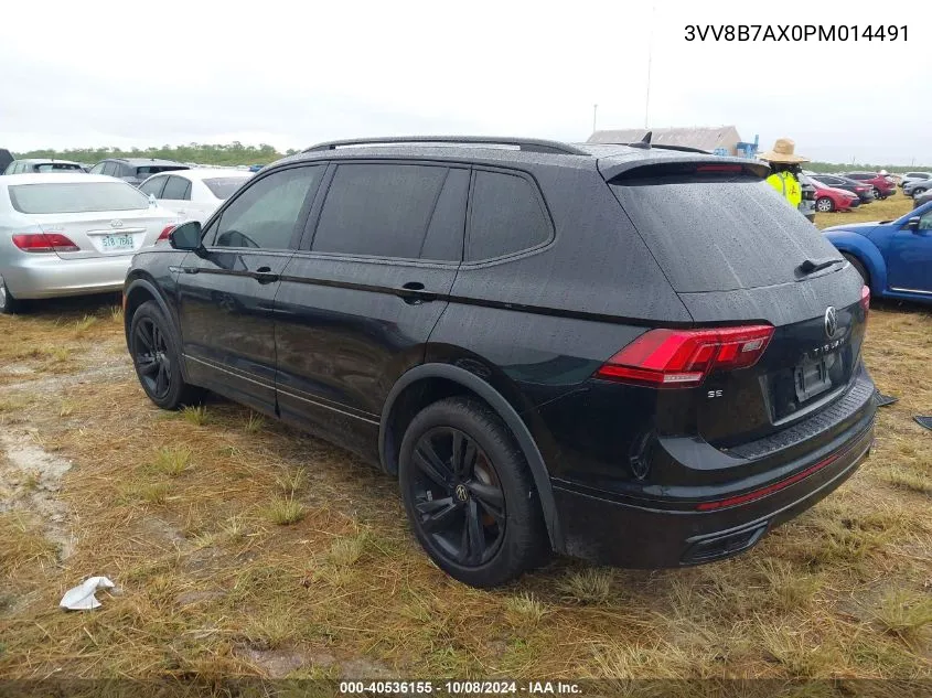 2023 Volkswagen Tiguan Se R-Line Black VIN: 3VV8B7AX0PM014491 Lot: 40536155