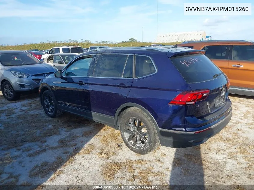 2023 Volkswagen Tiguan 2.0T Se VIN: 3VVNB7AX4PM015260 Lot: 40618963