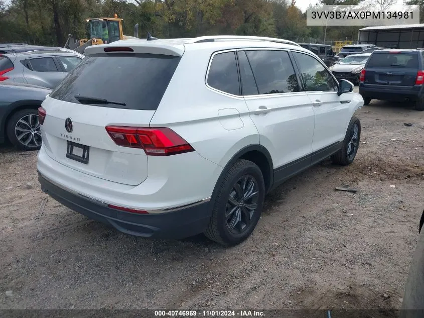 2023 Volkswagen Tiguan 2.0T Se VIN: 3VV3B7AX0PM134981 Lot: 40746969