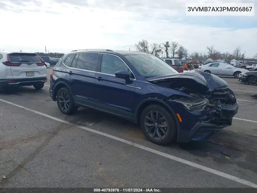 2023 Volkswagen Tiguan 2.0T Se VIN: 3VVMB7AX3PM006867 Lot: 40793976