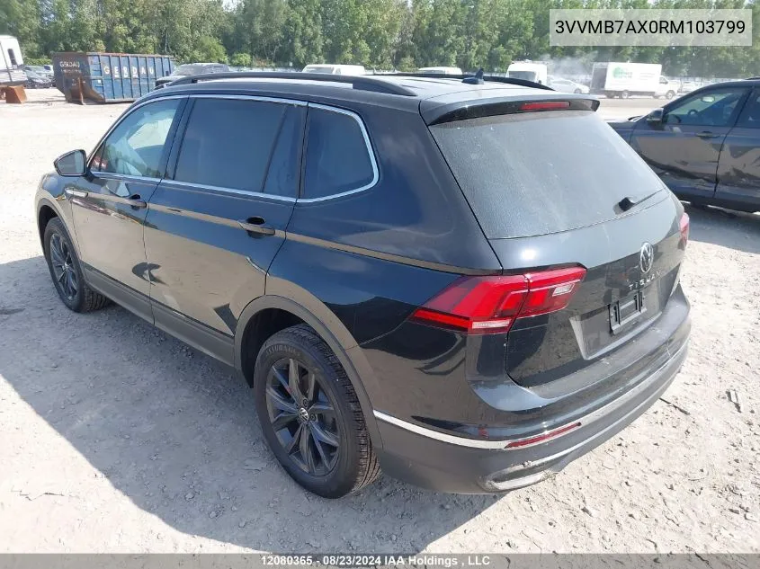 2024 Volkswagen Tiguan Se VIN: 3VVMB7AX0RM103799 Lot: 12080365