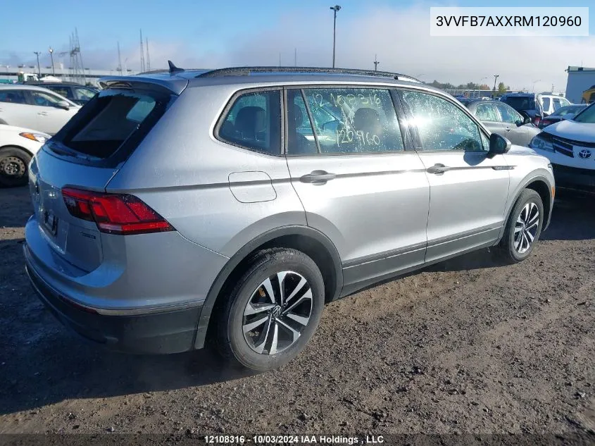 2024 Volkswagen Tiguan S VIN: 3VVFB7AXXRM120960 Lot: 12108316