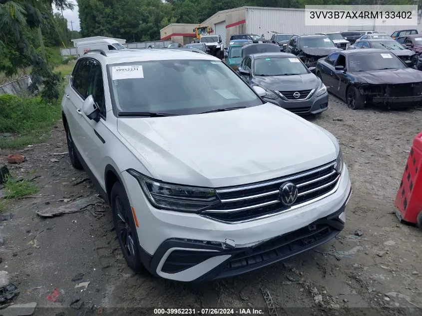 2024 Volkswagen Tiguan 2.0T Se VIN: 3VV3B7AX4RM133402 Lot: 39952231