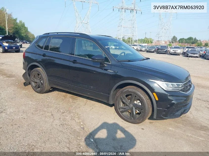 2024 Volkswagen Tiguan 2.0T Se R-Line Black VIN: 3VV8B7AX7RM063920 Lot: 40002640