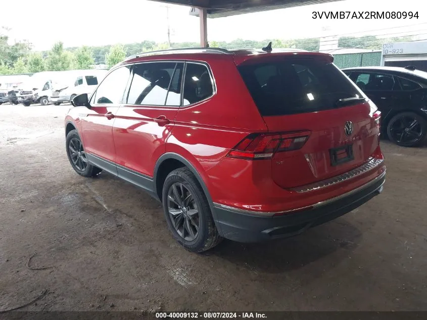 2024 Volkswagen Tiguan 2.0T Se VIN: 3VVMB7AX2RM080994 Lot: 40009132