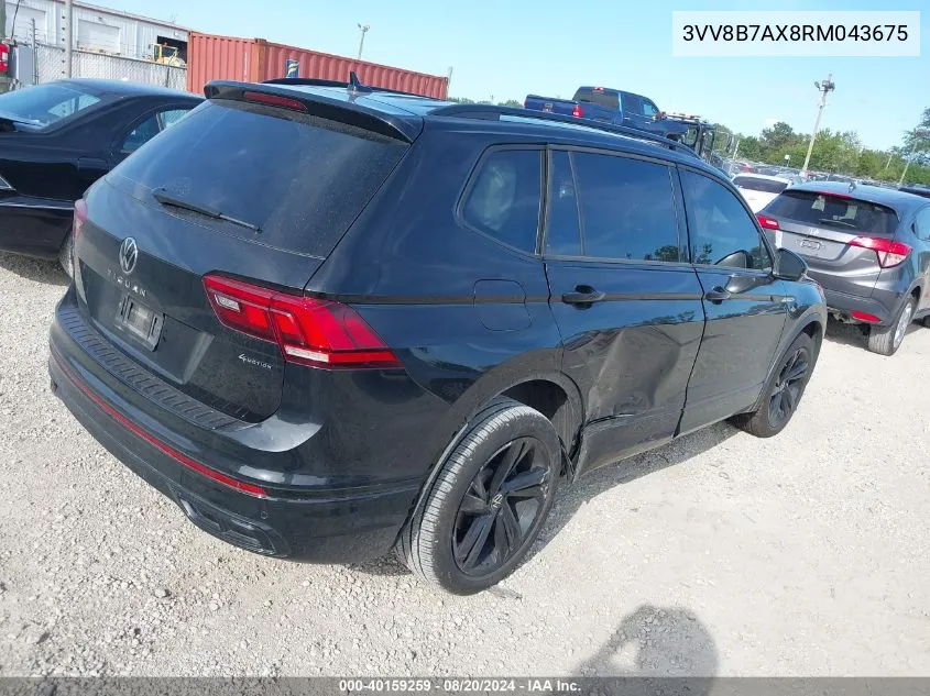 2024 Volkswagen Tiguan 2.0T Se R-Line Black VIN: 3VV8B7AX8RM043675 Lot: 40159259