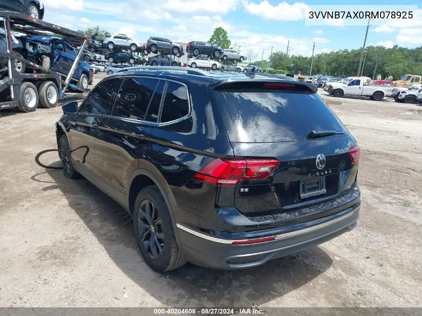 2024 Volkswagen Tiguan 2.0T Se VIN: 3VVNB7AX0RM078925 Lot: 40204608