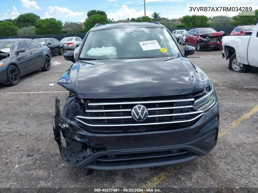 2024 Volkswagen Tiguan 2.0T S VIN: 3VVRB7AX7RM034289 Lot: 40217461