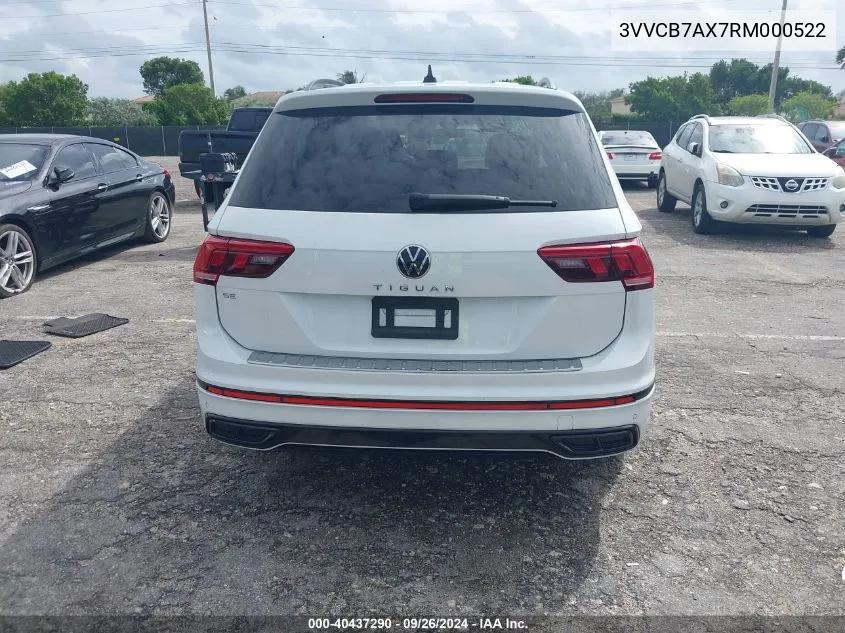 2024 Volkswagen Tiguan Se R-Line Black VIN: 3VVCB7AX7RM000522 Lot: 40437290