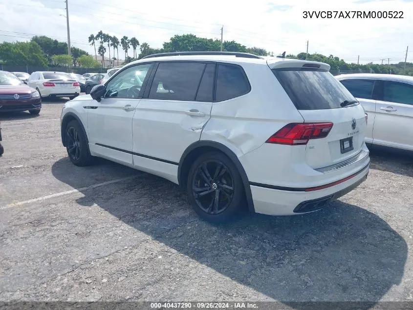 2024 Volkswagen Tiguan 2.0T Se R-Line Black/Se Black VIN: 3VVCB7AX7RM000522 Lot: 40437290