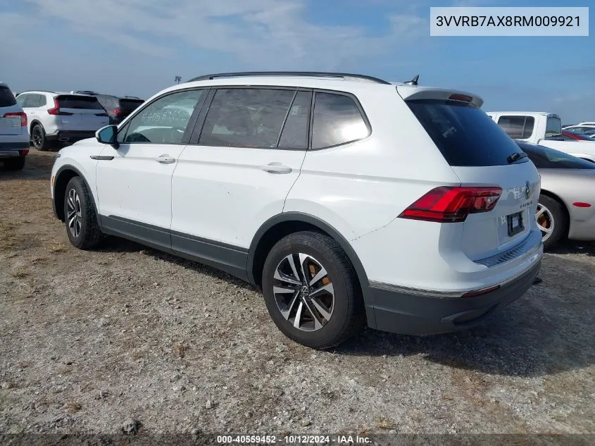 2024 Volkswagen Tiguan S VIN: 3VVRB7AX8RM009921 Lot: 40559452