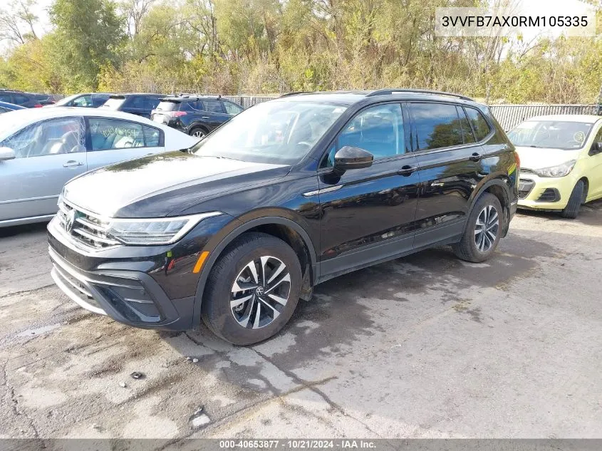 2024 Volkswagen Tiguan 2.0T S VIN: 3VVFB7AX0RM105335 Lot: 40653877