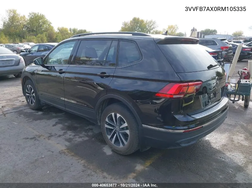 2024 Volkswagen Tiguan 2.0T S VIN: 3VVFB7AX0RM105335 Lot: 40653877