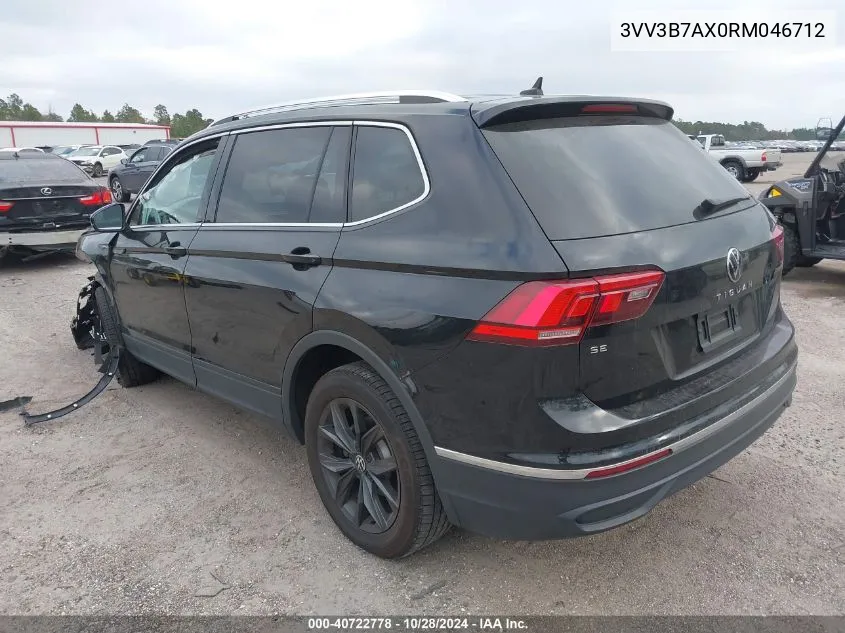 2024 Volkswagen Tiguan 2.0T Se/Wolfsburg Edition VIN: 3VV3B7AX0RM046712 Lot: 40722778