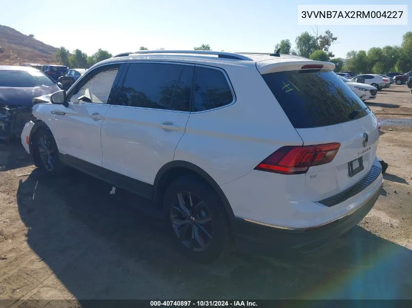 2024 Volkswagen Tiguan 2.0T Se/Wolfsburg Edition VIN: 3VVNB7AX2RM004227 Lot: 40740897