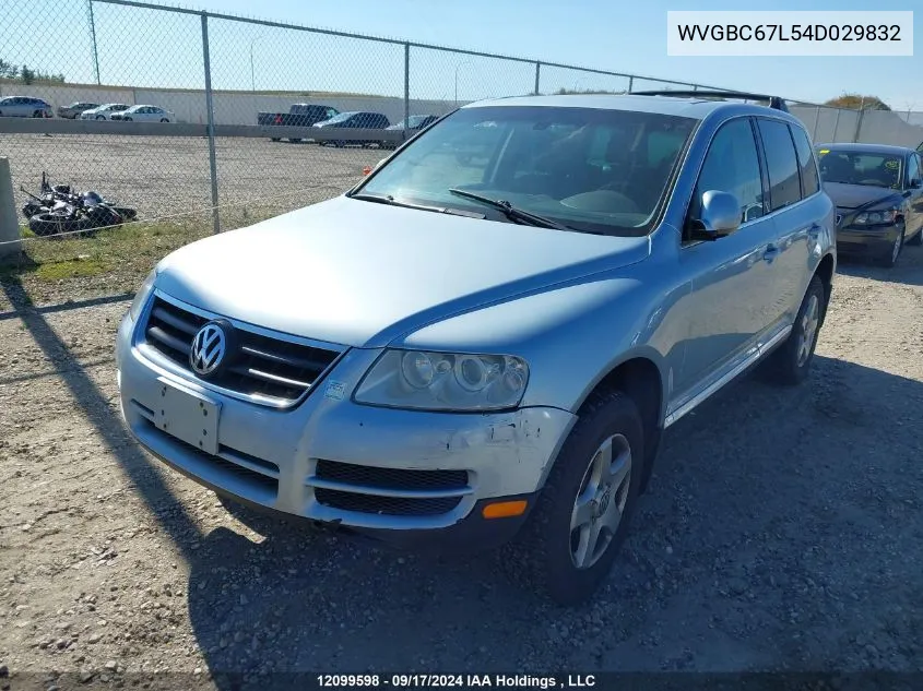 2004 Volkswagen Touareg VIN: WVGBC67L54D029832 Lot: 12099598