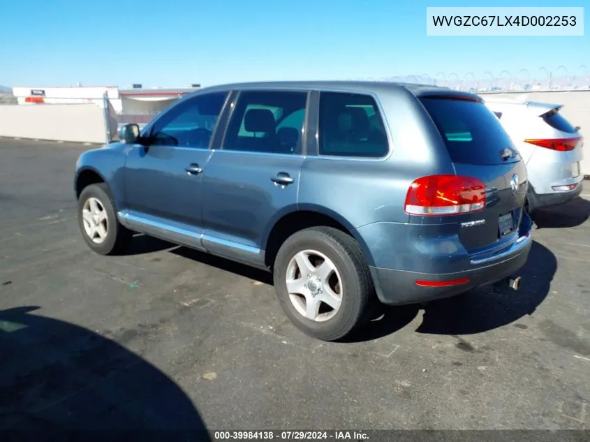 2004 Volkswagen Touareg V6 VIN: WVGZC67LX4D002253 Lot: 39984138