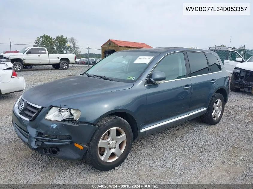 2004 Volkswagen Touareg V6 VIN: WVGBC77L34D053357 Lot: 40204724